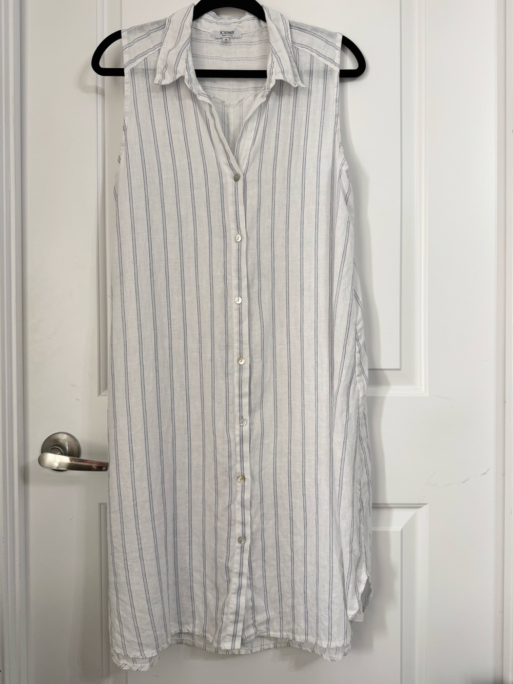 Rosemarie 100% linen sleeveless shirt dress made in Italy size medium